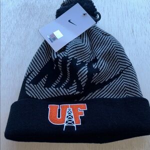Nike Black and Gray Beanie with UF Logo